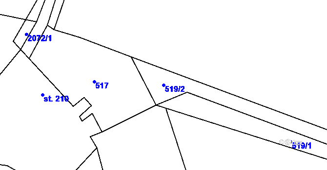 Parcela st. 519/2 v KÚ Bavorov, Katastrální mapa