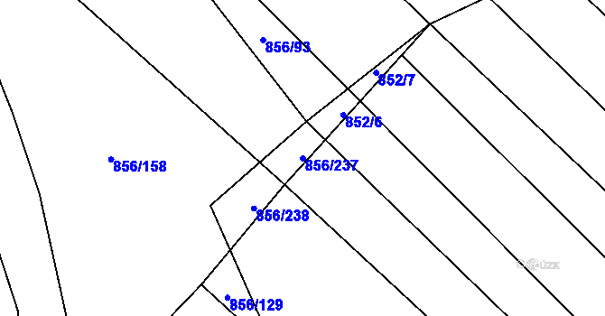 Parcela st. 856/237 v KÚ Bavorov, Katastrální mapa