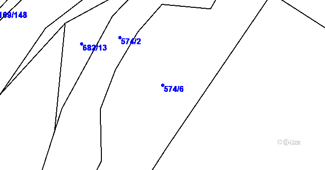 Parcela st. 574/6 v KÚ Bavorov, Katastrální mapa