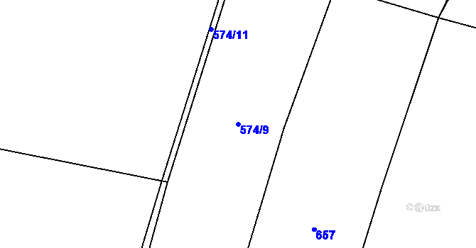 Parcela st. 574/9 v KÚ Bavorov, Katastrální mapa