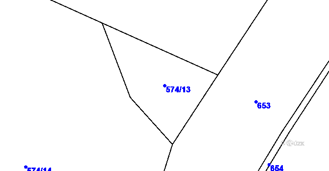 Parcela st. 574/13 v KÚ Bavorov, Katastrální mapa