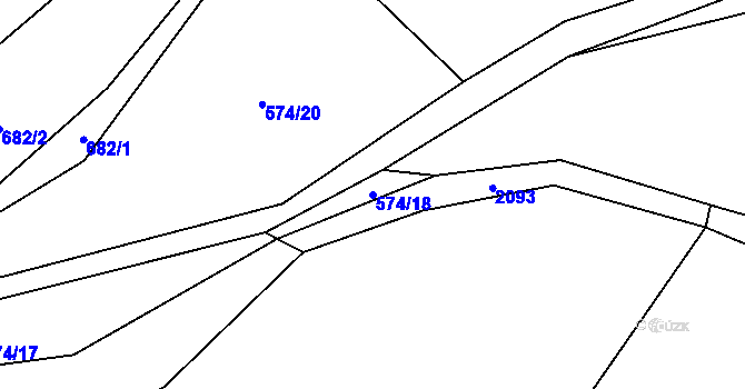 Parcela st. 574/18 v KÚ Bavorov, Katastrální mapa