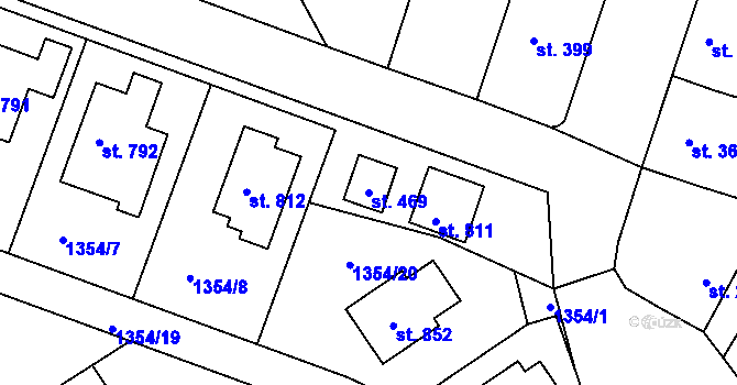 Parcela st. 469 v KÚ Bavorov, Katastrální mapa