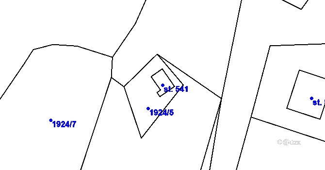 Parcela st. 541 v KÚ Bavorov, Katastrální mapa
