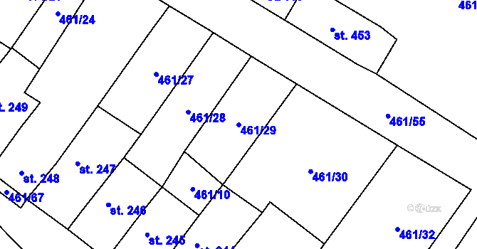 Parcela st. 461/29 v KÚ Bavorov, Katastrální mapa