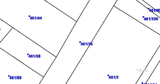 Parcela st. 461/76 v KÚ Bavorov, Katastrální mapa