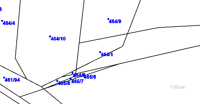 Parcela st. 464/1 v KÚ Bavorov, Katastrální mapa