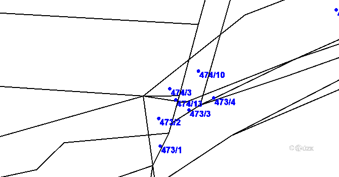 Parcela st. 474/3 v KÚ Bavorov, Katastrální mapa