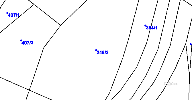 Parcela st. 248/2 v KÚ Bavoryně, Katastrální mapa