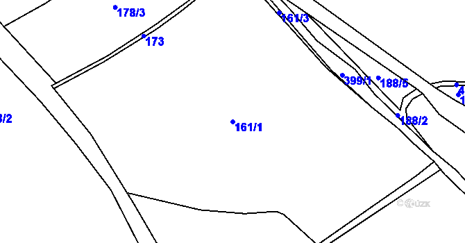 Parcela st. 161/1 v KÚ Zaječice u Bečova, Katastrální mapa