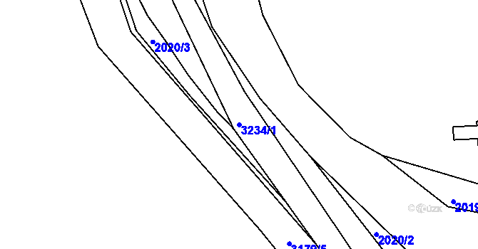 Parcela st. 3234/1 v KÚ Bečov nad Teplou, Katastrální mapa