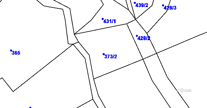 Parcela st. 373/2 v KÚ Bečov nad Teplou, Katastrální mapa