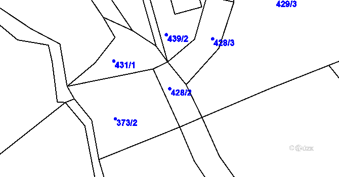 Parcela st. 428/2 v KÚ Bečov nad Teplou, Katastrální mapa