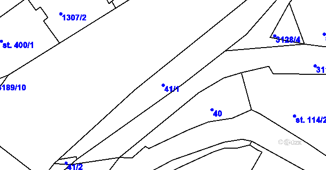 Parcela st. 41/1 v KÚ Bečov nad Teplou, Katastrální mapa