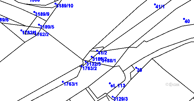 Parcela st. 41/2 v KÚ Bečov nad Teplou, Katastrální mapa