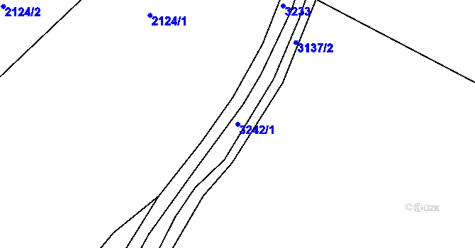Parcela st. 3242/1 v KÚ Bečov nad Teplou, Katastrální mapa