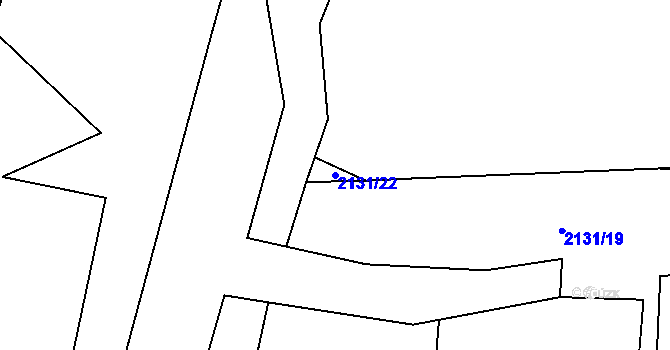 Parcela st. 2131/22 v KÚ Bečov nad Teplou, Katastrální mapa