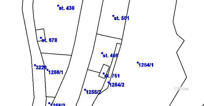 Parcela st. 469 v KÚ Bečov nad Teplou, Katastrální mapa