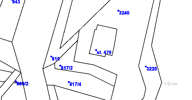 Parcela st. 479 v KÚ Bečov nad Teplou, Katastrální mapa