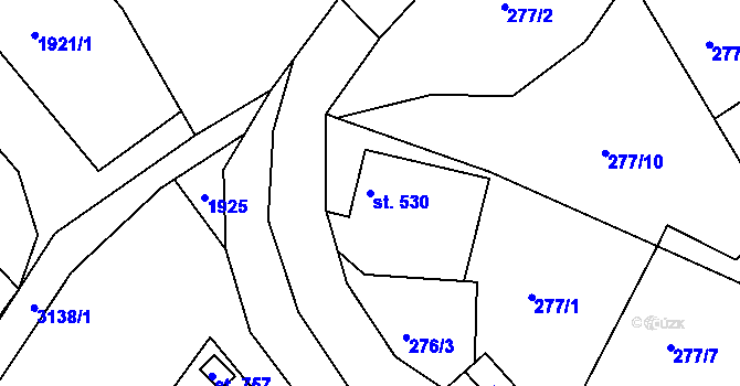 Parcela st. 530 v KÚ Bečov nad Teplou, Katastrální mapa