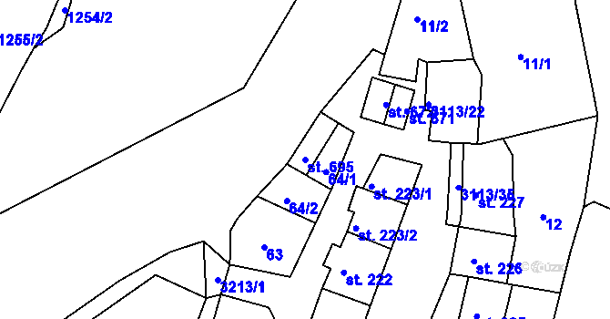 Parcela st. 695 v KÚ Bečov nad Teplou, Katastrální mapa