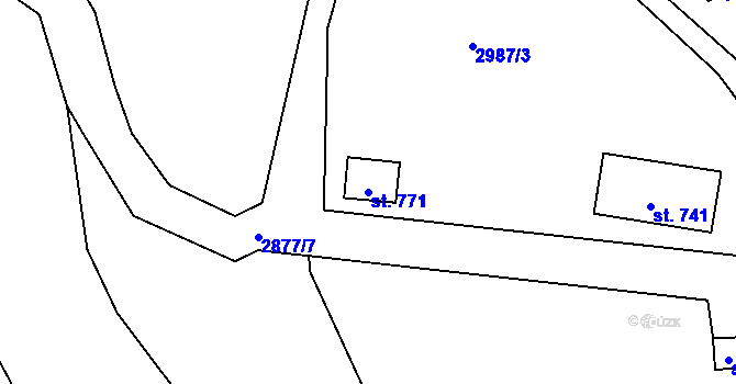 Parcela st. 771 v KÚ Bečov nad Teplou, Katastrální mapa