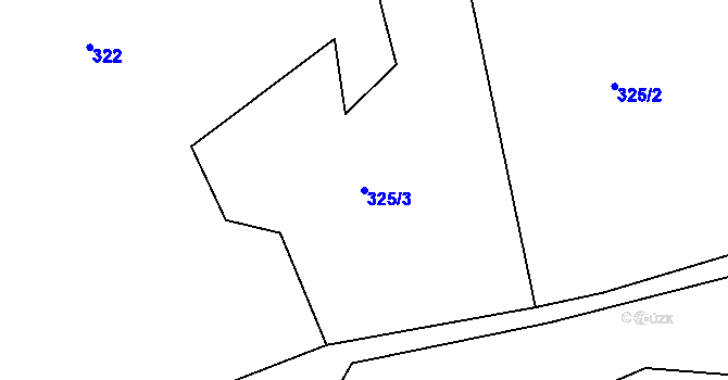 Parcela st. 325/3 v KÚ Bečov nad Teplou, Katastrální mapa
