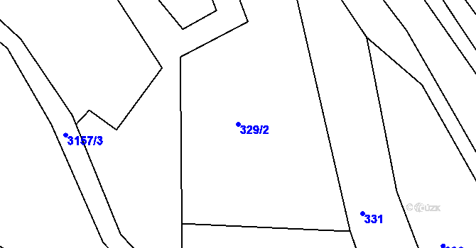 Parcela st. 329/2 v KÚ Bečov nad Teplou, Katastrální mapa