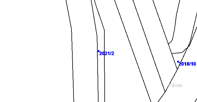 Parcela st. 2021/2 v KÚ Bečov nad Teplou, Katastrální mapa