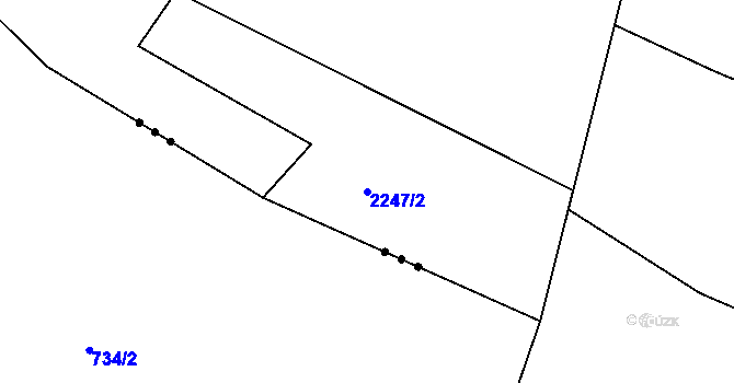 Parcela st. 2247/2 v KÚ Bečov nad Teplou, Katastrální mapa