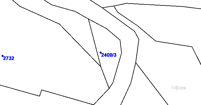 Parcela st. 2400/3 v KÚ Bečov nad Teplou, Katastrální mapa