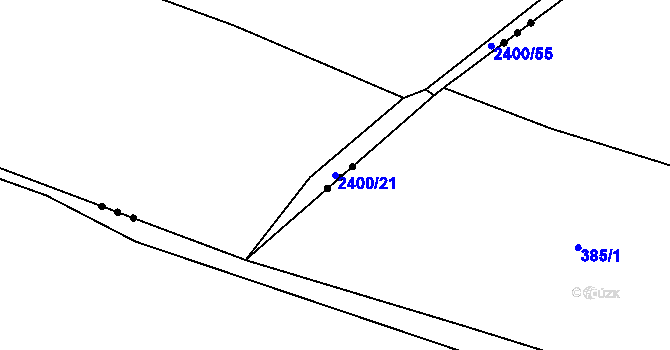 Parcela st. 2400/21 v KÚ Bečov nad Teplou, Katastrální mapa