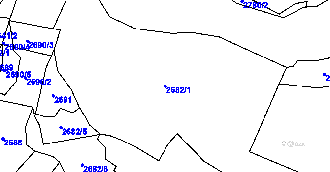 Parcela st. 2682/1 v KÚ Bečov nad Teplou, Katastrální mapa