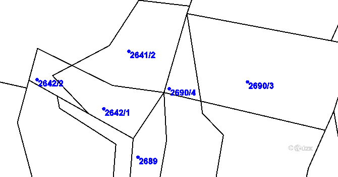 Parcela st. 2690/4 v KÚ Bečov nad Teplou, Katastrální mapa