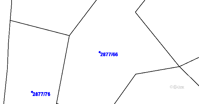 Parcela st. 2877/66 v KÚ Bečov nad Teplou, Katastrální mapa