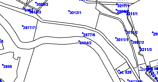 Parcela st. 3164/2 v KÚ Bečov nad Teplou, Katastrální mapa