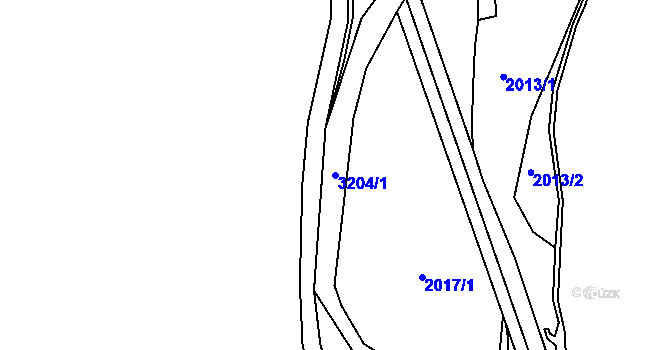 Parcela st. 3204/1 v KÚ Bečov nad Teplou, Katastrální mapa