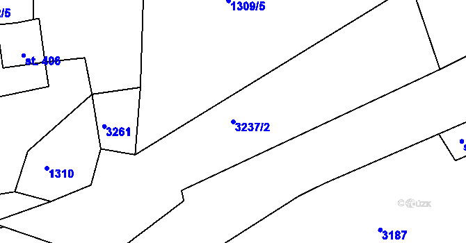 Parcela st. 3237/2 v KÚ Bečov nad Teplou, Katastrální mapa