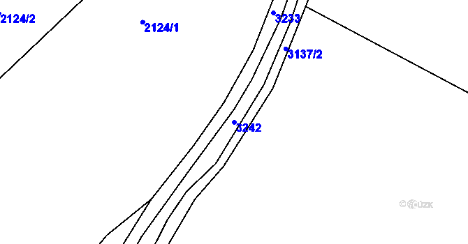 Parcela st. 3242 v KÚ Bečov nad Teplou, Katastrální mapa