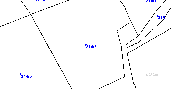 Parcela st. 314/2 v KÚ Bečov nad Teplou, Katastrální mapa