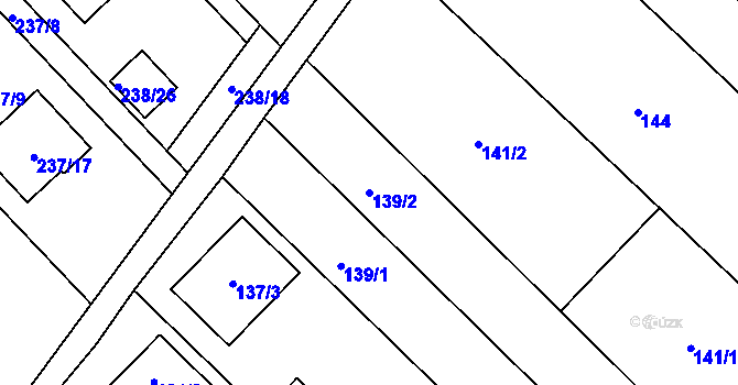 Parcela st. 139/2 v KÚ Bedihošť, Katastrální mapa