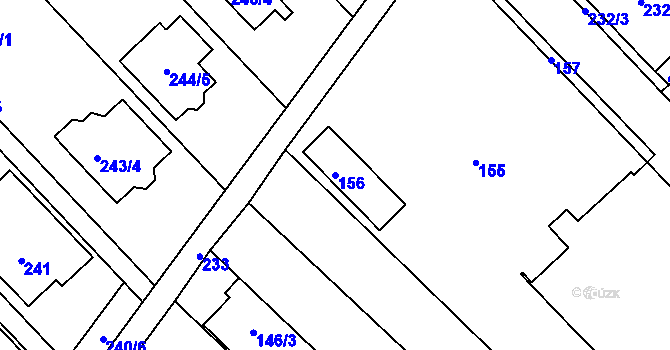 Parcela st. 156 v KÚ Bedihošť, Katastrální mapa