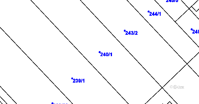 Parcela st. 240/1 v KÚ Bedihošť, Katastrální mapa