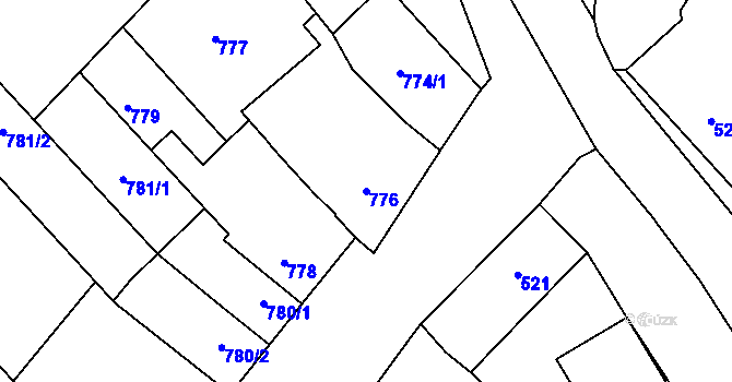 Parcela st. 776 v KÚ Bedihošť, Katastrální mapa