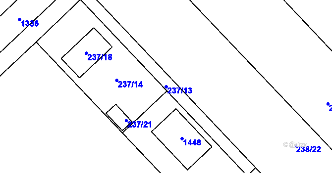 Parcela st. 237/13 v KÚ Bedihošť, Katastrální mapa