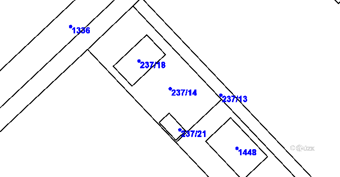 Parcela st. 237/14 v KÚ Bedihošť, Katastrální mapa