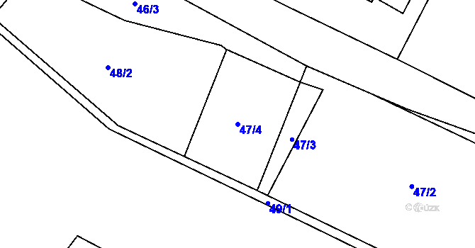 Parcela st. 47/4 v KÚ Bedřichov, Katastrální mapa