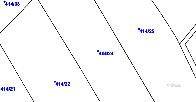 Parcela st. 414/24 v KÚ Běhařov, Katastrální mapa