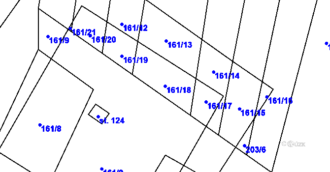 Parcela st. 161/18 v KÚ Běhařovice, Katastrální mapa