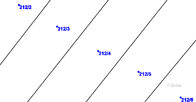 Parcela st. 212/4 v KÚ Ratišovice, Katastrální mapa